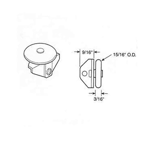 Tubmaster Folding Shower Door Roller - Tubmaster Folding Shower Door Roller