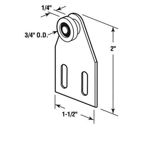 Ball Bearing Roller Wheel Assembly with Bracket 3/4