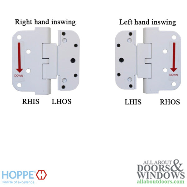 Hoppe F9714 2009 Set Hinge RHI / LHO Black - Hoppe F9714 2009 Set Hinge RHI / LHO Black