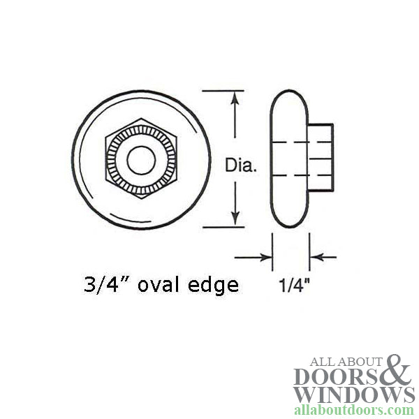 3/4 Inch Oval Sliding Shower Door Rollers and Clear Bumper Set - 3/4 Inch Oval Sliding Shower Door Rollers and Clear Bumper Set