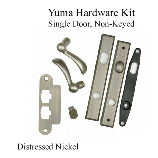Andersen Yuma Single Door Hardware Kit - Active, Non-Keyed - Distressed Nickel - Andersen Yuma Single Door Hardware Kit - Active, Non-Keyed - Distressed Nickel