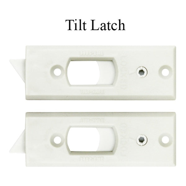 Tilt Latch, Reversible, 2-1/2 Inch Screw Hole Spacing  - White - Tilt Latch, Reversible, 2-1/2 Inch Screw Hole Spacing  - White