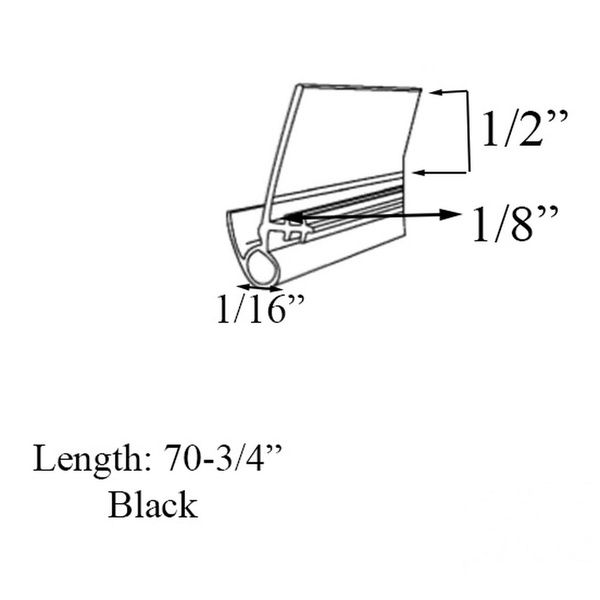 Peachtree Ariel Casement Frame Weatherstrip, 70-3/4 Black - Peachtree Ariel Casement Frame Weatherstrip, 70-3/4 Black