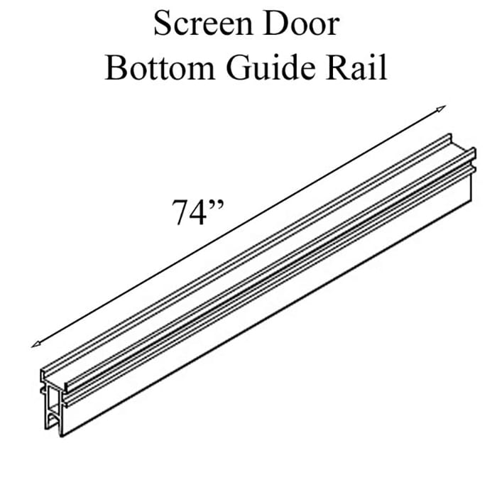 Marvin Weather Striping Bottom Guide Bar for Sliding Screen Doors - Marvin Weather Striping Bottom Guide Bar for Sliding Screen Doors