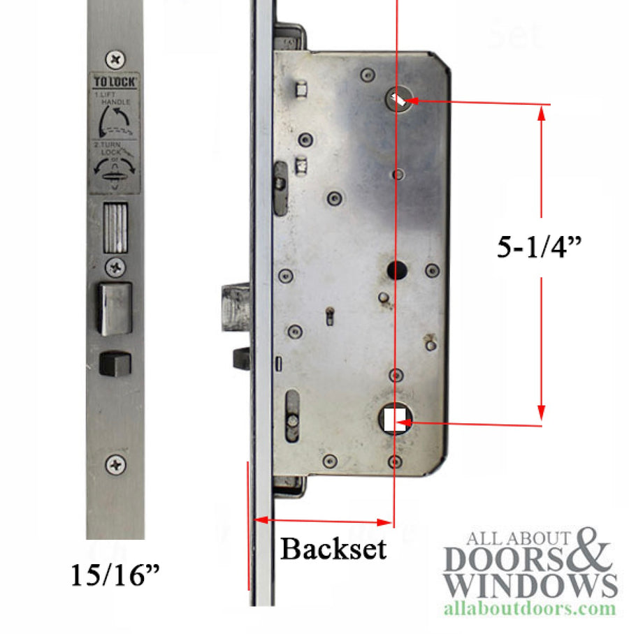 Neuma Multipoint Lock 15/16 Inch Faceplate 2-3/8 Inch Backset 79-1/8 Inch Out-Swing Door - Neuma Multipoint Lock 15/16 Inch Faceplate 2-3/8 Inch Backset 79-1/8 Inch Out-Swing Door