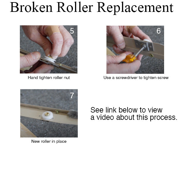 Screen Roller Assembly, Replacement Wheels- 2 pack - Screen Roller Assembly, Replacement Wheels- 2 pack