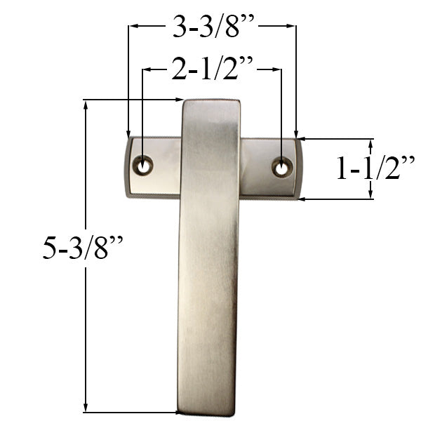8mm x 30mm Folding Door Handle, Standard 2-1/2