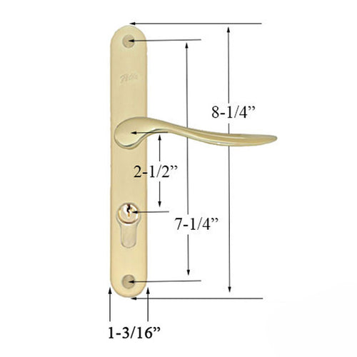 Pella Storm Door Handleset Single Key Thumbturn 305014 For Use With 2-Bolt Lock-Choose Color - Pella Storm Door Handleset Single Key Thumbturn 305014 For Use With 2-Bolt Lock-Choose Color