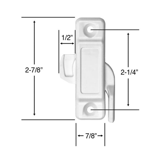 Composite Sweep Latch, 2-1/4 Holes, 7/16