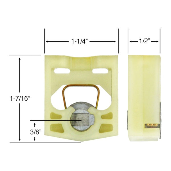Brake Shoe for 1-1/4 Pocket tilt window balance, Side locking - Brake Shoe for 1-1/4 Pocket tilt window balance, Side locking