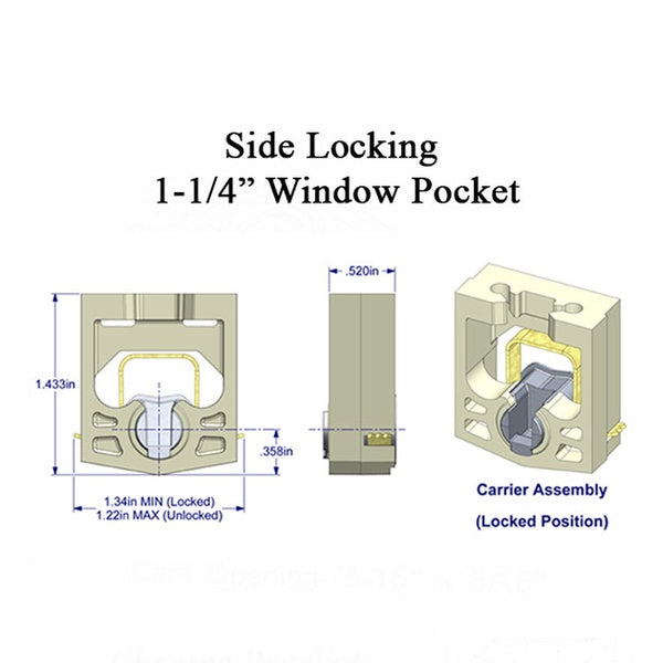 Brake Shoe for 1-1/4 Pocket tilt window balance, Side locking - Brake Shoe for 1-1/4 Pocket tilt window balance, Side locking