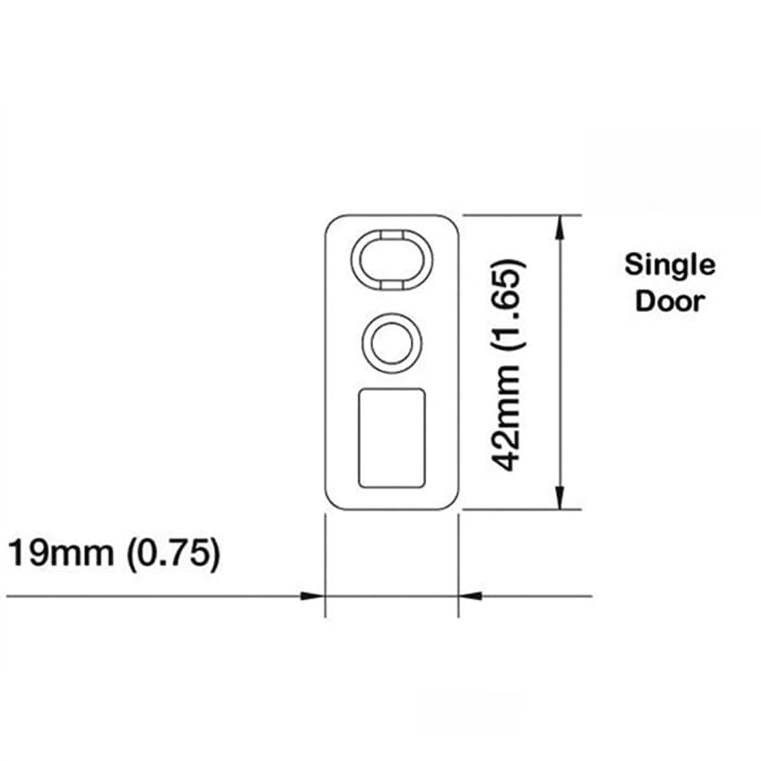 HOPPE Strike Plate Shootbolt for Single Door Brass - HOPPE Strike Plate Shootbolt for Single Door Brass