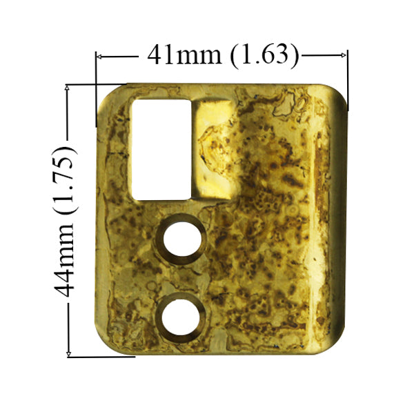 Right Handed Strike Plate, PS0022R, Shootbolt.1.63 x 1.75- Brass - Right Handed Strike Plate, PS0022R, Shootbolt.1.63 x 1.75- Brass