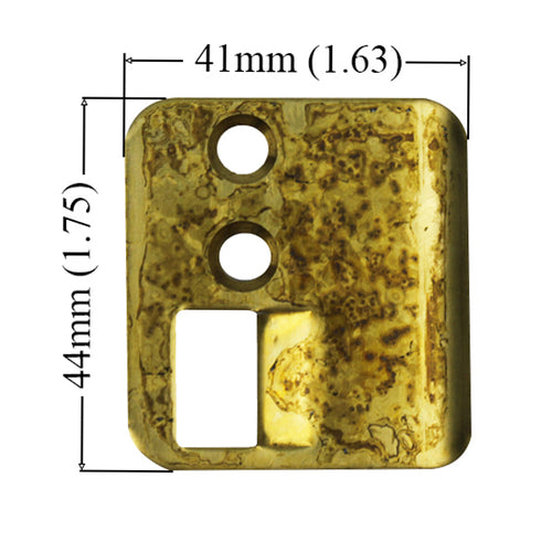 Left Handed Strike Plate, PS0021L, Shootbolt.1.63 x 1.75- Brass - Left Handed Strike Plate, PS0021L, Shootbolt.1.63 x 1.75- Brass