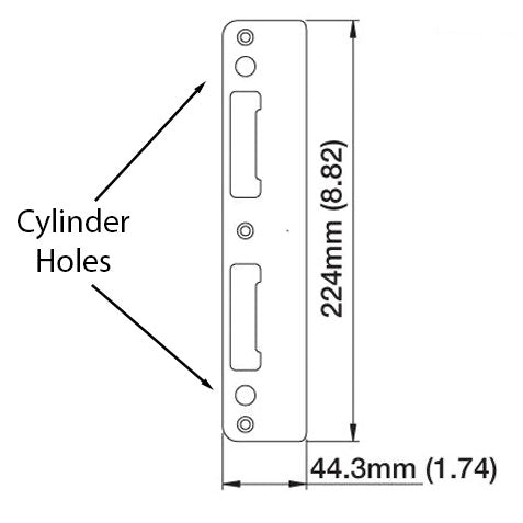 Strike Plate, 1.74 x 8.82