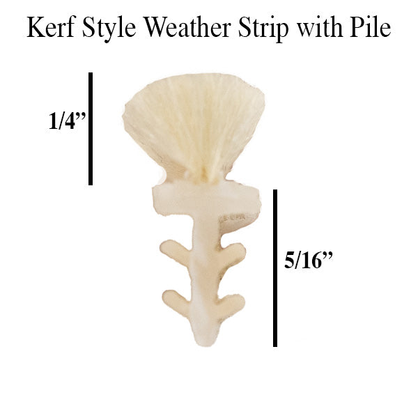 Kerf Style Weatherstrip with 1/4