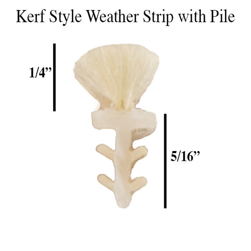 Kerf Style Weatherstrip with 1/4