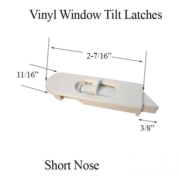 Tilt Latch Pair Fits Single or Double Hung Vinyl Window Short Nose Left Right - Tilt Latch Pair Fits Single or Double Hung Vinyl Window Short Nose Left Right