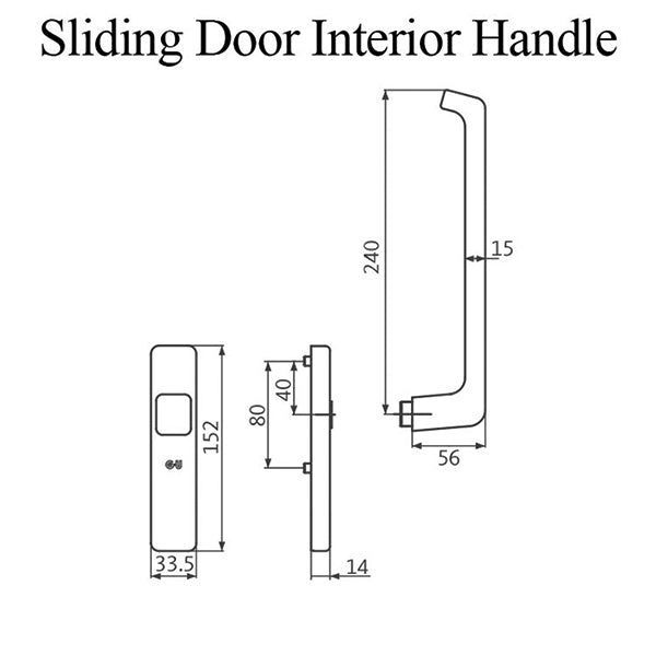 GU/Ferco Dirigent Series Interior Handle, Sash Thickness up to 110mm, Polished Brass - GU/Ferco Dirigent Series Interior Handle, Sash Thickness up to 110mm, Polished Brass