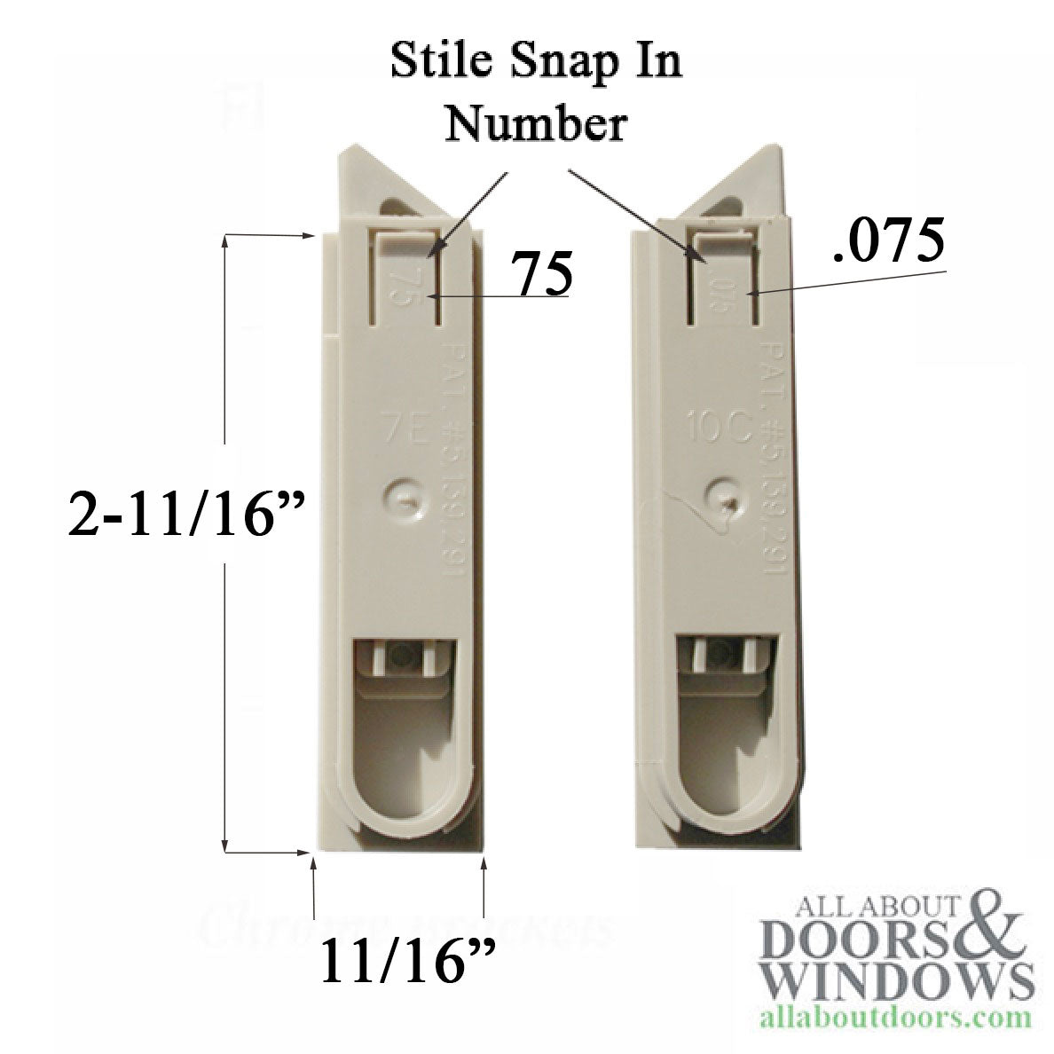 Vinyl Window Tilt Latch with Square Housing - Vinyl Window Tilt Latch with Square Housing