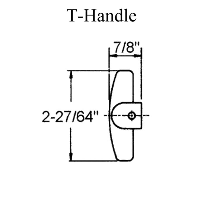 Window Crank Handle, 11/32 Spline, T-Shape - Window Crank Handle, 11/32 Spline, T-Shape