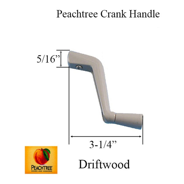 Peachtree Replacement Crank Handle, 9/32 spline - Driftwood - Peachtree Replacement Crank Handle, 9/32 spline - Driftwood