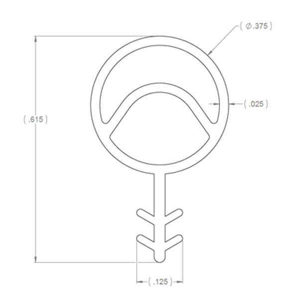 Weatherstrip, Double Hollow, .375 Diameter - Weatherstrip, Double Hollow, .375 Diameter