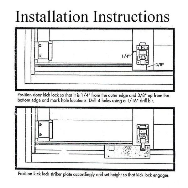 Truth Auxiliary Strike Plate Foot Bolt Keeper 2 Hole Angled - Truth Auxiliary Strike Plate Foot Bolt Keeper 2 Hole Angled