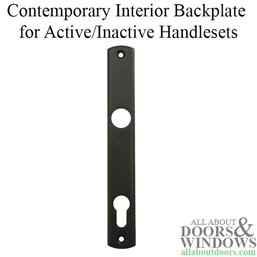 Contemporary Interior Backplate M216N for Active/Inactive Handlesets - Matte Black - Contemporary Interior Backplate M216N for Active/Inactive Handlesets - Matte Black