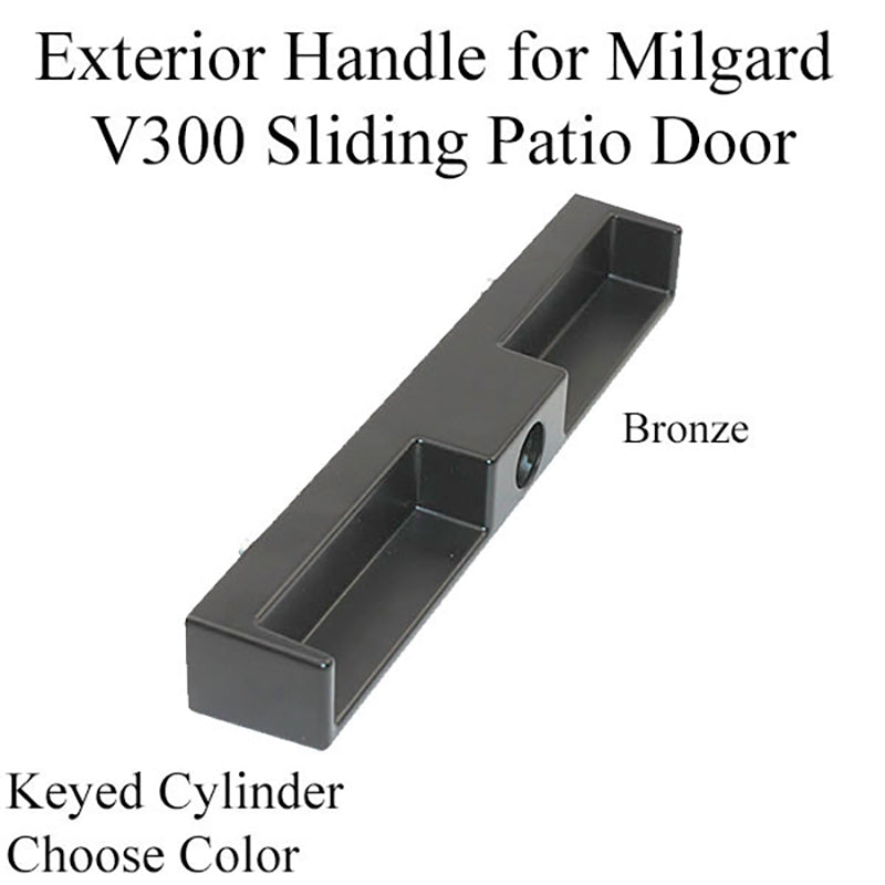 Milgard, Trinsic Series / V300 Sliding Patio Door Keyed Exterior Handle - Choose Color - Milgard, Trinsic Series / V300 Sliding Patio Door Keyed Exterior Handle - Choose Color