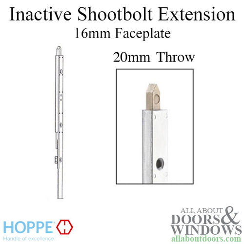 16mm Inactive Top Extension, 20mm Shootbolt Throw, 25.20