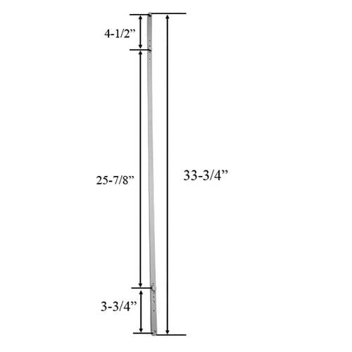 Truth Hardware 3 Roller Tie Bar assembly ( Drive Bar) 33-3/4