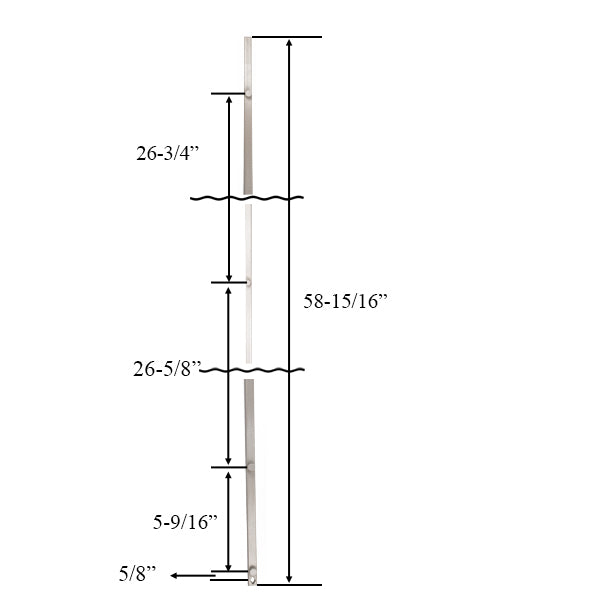 Truth Hardware 4 Roller Tie Bar 58.9 Inch Multipoint Lock Component - Truth Hardware 4 Roller Tie Bar 58.9 Inch Multipoint Lock Component