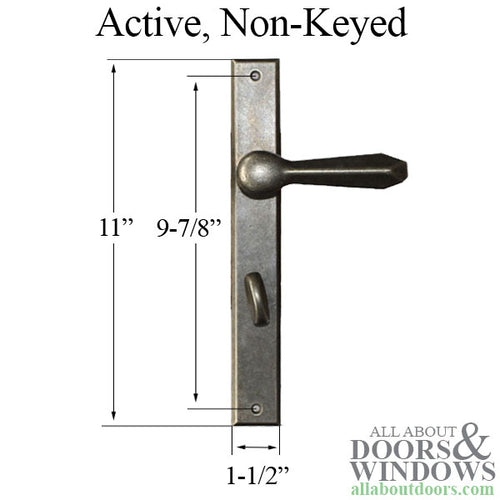 Stone River Bronze Non-Keyed, Active Multipoint lock Handles - White Bronze - Stone River Bronze Non-Keyed, Active Multipoint lock Handles - White Bronze