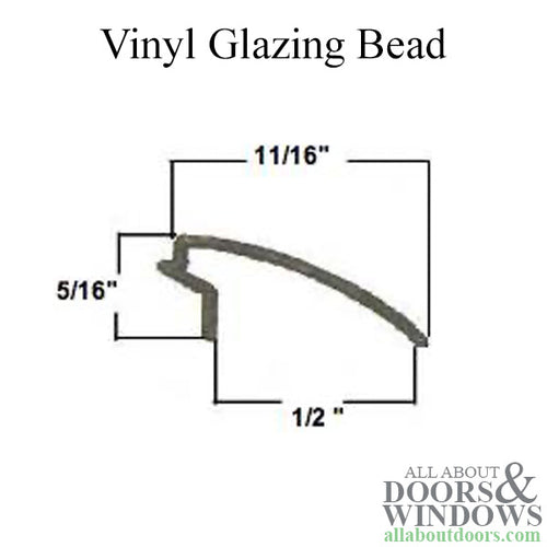 Vinyl Glazing Bead, 4 Line Shape - Vinyl Glazing Bead, 4 Line Shape