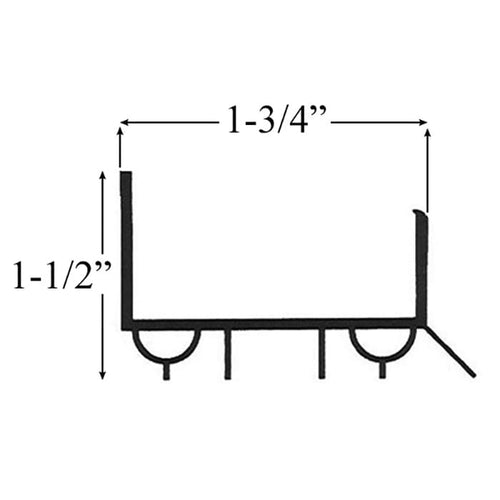 U-shaped wrap-around, Adjustable Door Bottom / Sweep, Vinyl - U-shaped wrap-around, Adjustable Door Bottom / Sweep, Vinyl