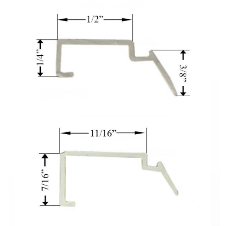 Rigid Vinyl Glazing Bead 6' Line Shape, 11/16 x 7/16 - Rigid Vinyl Glazing Bead 6' Line Shape, 11/16 x 7/16
