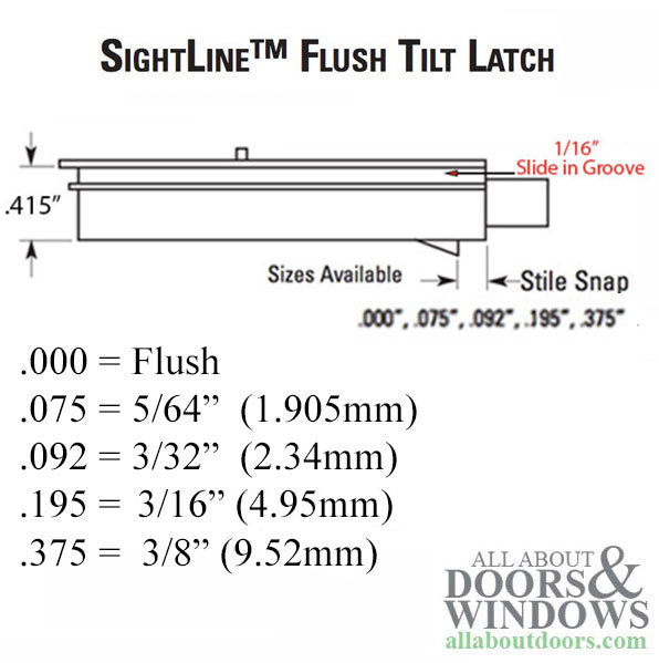 Tilt Latch, Slide in Plastic, 8000 Series - Choose Color - Tilt Latch, Slide in Plastic, 8000 Series - Choose Color
