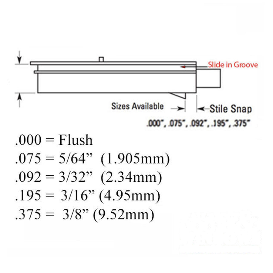Tilt Latch, 21/32 x 2-11/16 Thin Style, Scalloped Nose, Radius End - White - Tilt Latch, 21/32 x 2-11/16 Thin Style, Scalloped Nose, Radius End - White