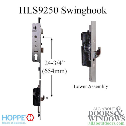 Hoppe HLS9250 16/25/92 Swinghook Assembly- 1" Backset