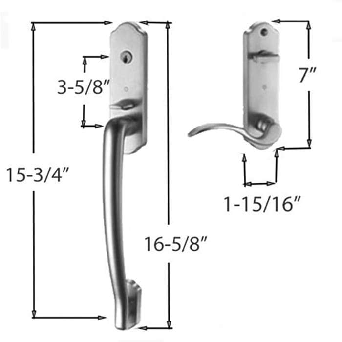 Hoppe Munchen HLS2000 Traditional Entrance Handle Set Right Hand - Hoppe Munchen HLS2000 Traditional Entrance Handle Set Right Hand