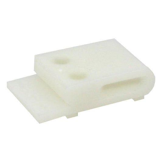 Tie Bar Guide, 1-3/8" Length with Supports, Nylon, Plastic - White