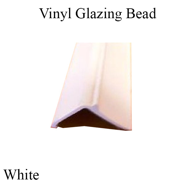 Vinyl Glazing Bead, 6' - White - Vinyl Glazing Bead, 6' - White