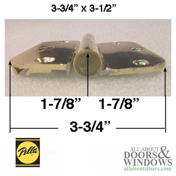 Pella Adjustable Hinge Radius Corner Hinge 3.75 Inch by 3.5 Inch Hinges - Pella Adjustable Hinge Radius Corner Hinge 3.75 Inch by 3.5 Inch Hinges