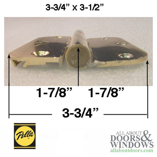 Pella Adjustable Hinge Radius Corner Hinge 3.75 Inch by 3.5 Inch Hinges - Pella Adjustable Hinge Radius Corner Hinge 3.75 Inch by 3.5 Inch Hinges