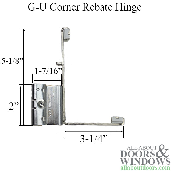 G-U Corner Rebate Hinge, UNI-JET D, 12/20-13 - G-U Corner Rebate Hinge, UNI-JET D, 12/20-13