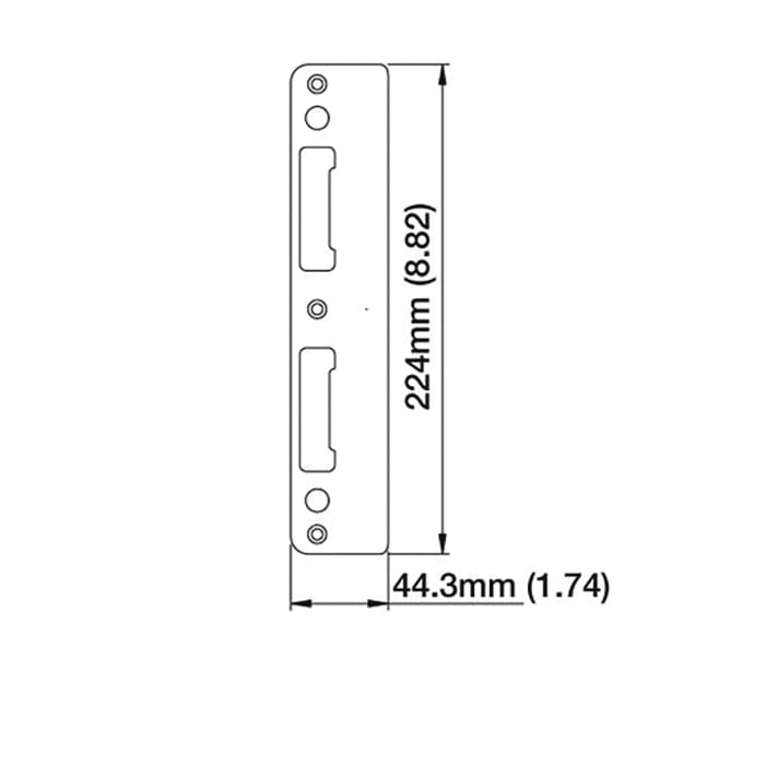 Strike Plate, PC0005N Latch / Deadbolt - Brass - Strike Plate, PC0005N Latch / Deadbolt - Brass