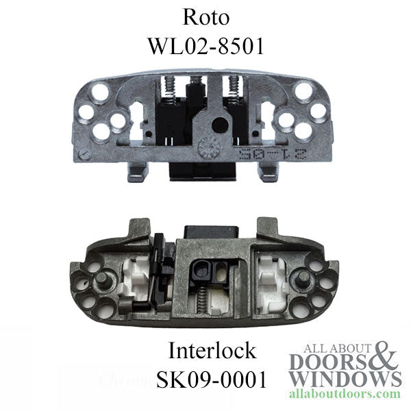 Interlock Tru-Latch spring loaded Double Hung sash lock mechanism - Interlock Tru-Latch spring loaded Double Hung sash lock mechanism