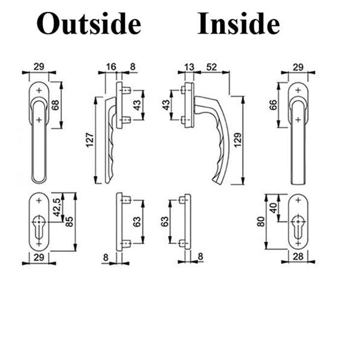 Hoppe London, Tilt Turn window Handle 90° Stop  - White - Hoppe London, Tilt Turn window Handle 90° Stop  - White