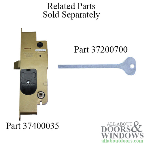 Peachtree IPD French Mortise Lock XO Right Hand Inswing Single Point Active Door Lock - Peachtree IPD French Mortise Lock XO Right Hand Inswing Single Point Active Door Lock